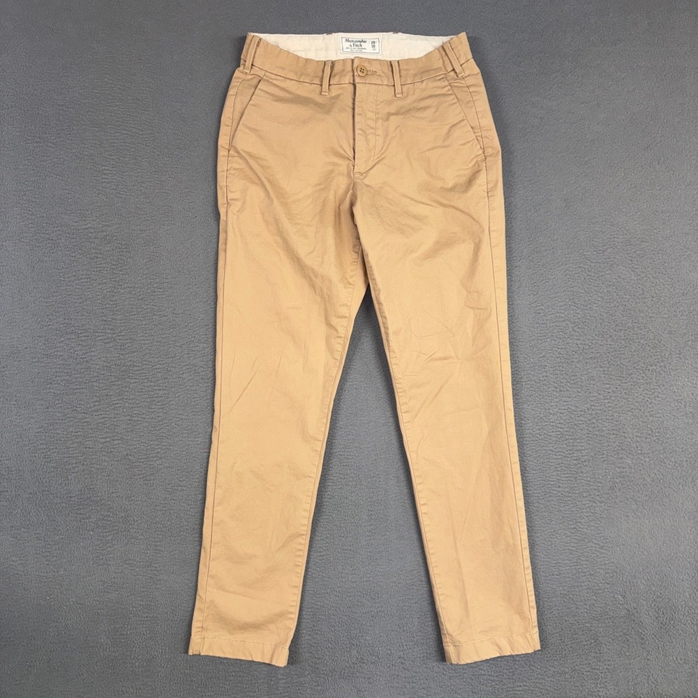 Abercrombie & Fitch Pants Mens 28x30 (Fits 28x28) Brown Straight Stretch Chino